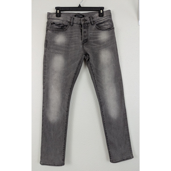 Banana Republic Other - Banana Republic men sz 31/30 Skinny Jeans gray button fly stretchy 1037